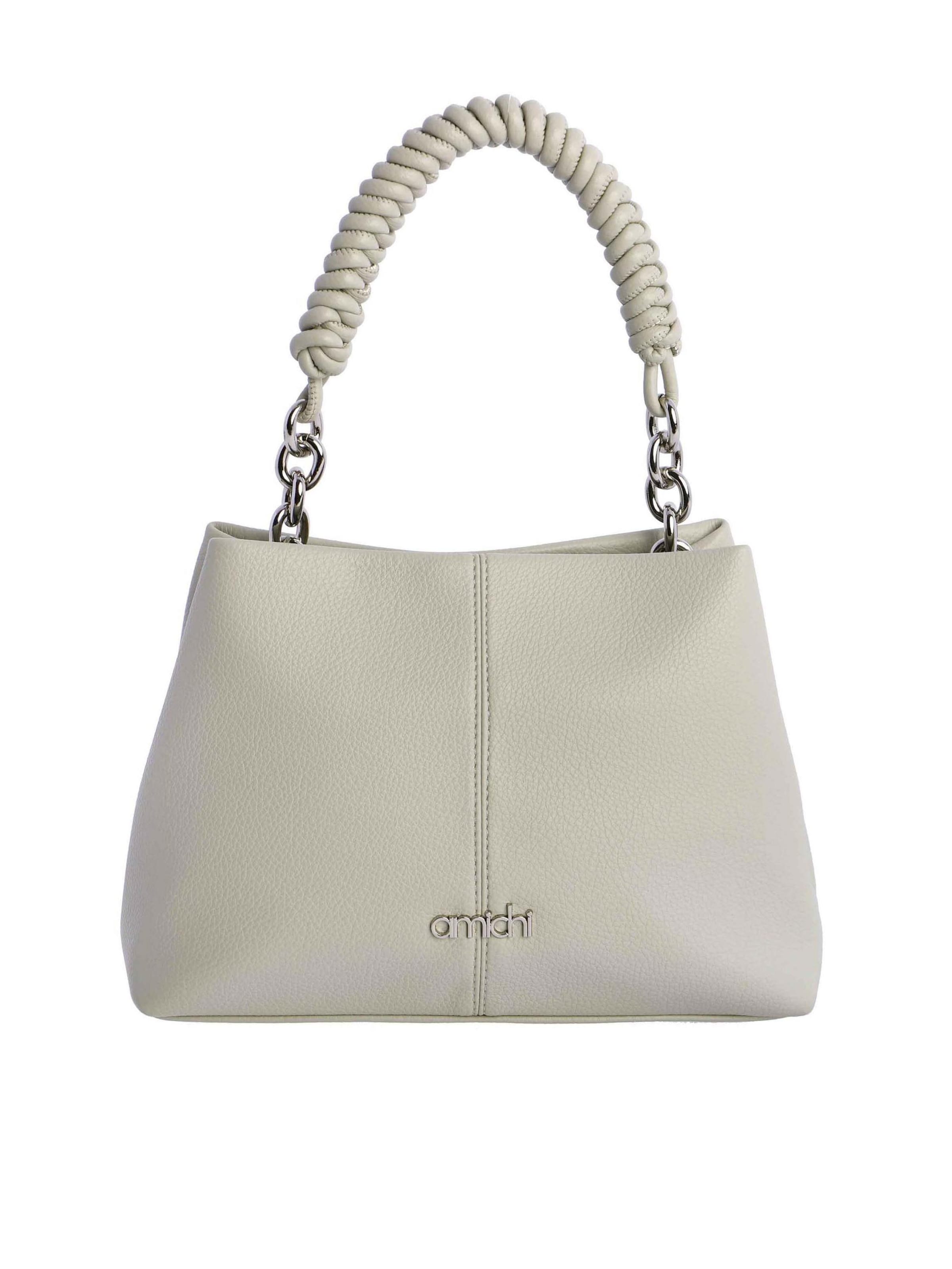 Amichi - Bolso de mano 'Bolso de mano para mujer Capri de piel sintética con cremallera' en azul: frente