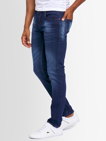 Alessandro Salvarini Slimfit Jeans 'Genova' in Blauw: voorkant
