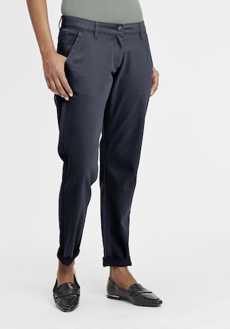 Oxmo Regular Chino Pants 'Doneta' in Blue: front