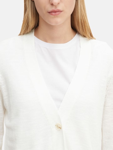 TOM TAILOR Knit Cardigan in White