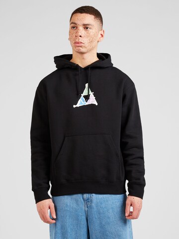 HUF Sweatshirt 'NO-FI' in Zwart: voorkant