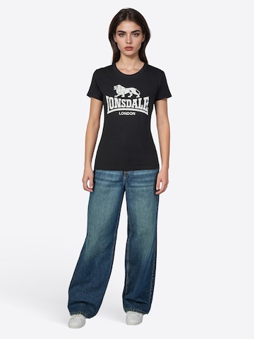 juoda LONSDALE Marškinėliai ' COMBE '