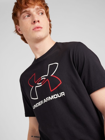 UNDER ARMOURTehnička sportska majica 'Foundation' - crna boja