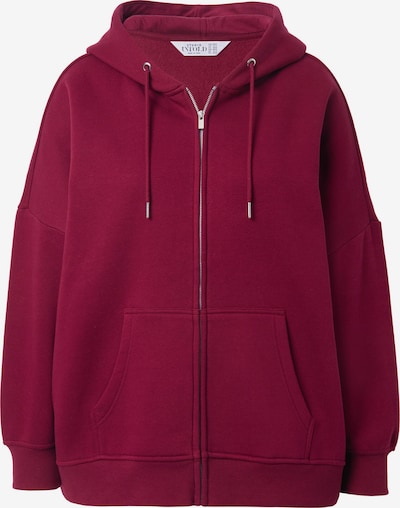 Studio Untold Sweatjacke in M-L in weinrot, Produktansicht