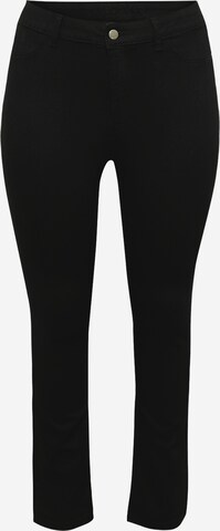 EVOKED Slimfit Jeans pajkice 'VIJEGGY ANA CUR' | črna barva: sprednja stran