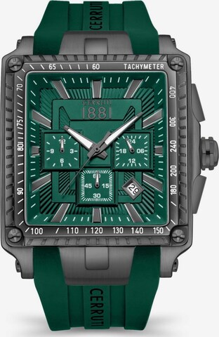 Montre à affichage analogique 'Odissea Master' CERRUTI 1881 en vert : devant