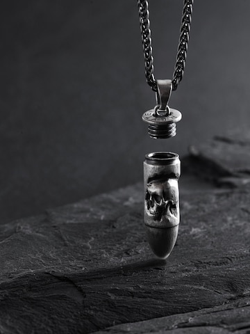 REYTEL Prívesok 'BULLET WITH SKULL' - Strieborná