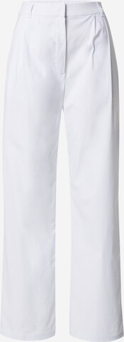 Ema Louise x ABOUT YOU Loose fit Trousers 'Fanny' in White: front