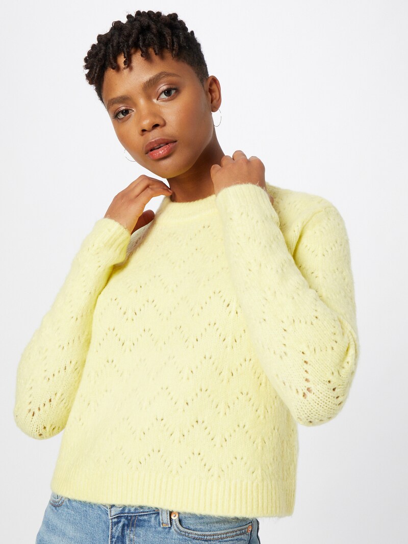Knitwear PIECES Fine-knit sweaters Pastel Yellow