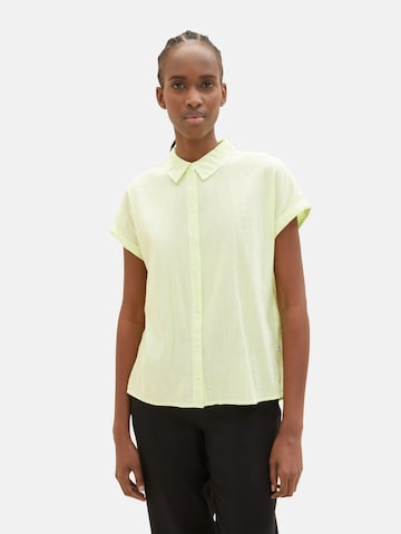 TOM TAILOR DENIM Blouse in Green: front