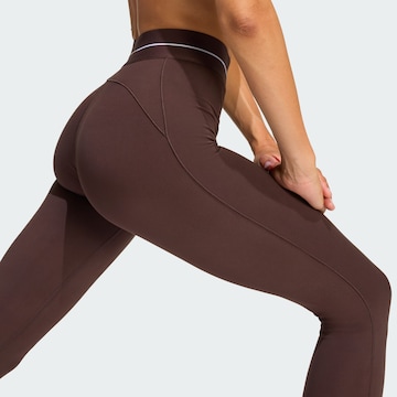 ADIDAS PERFORMANCE - Skinny Pantalón deportivo 'Hyperglam' en marrón