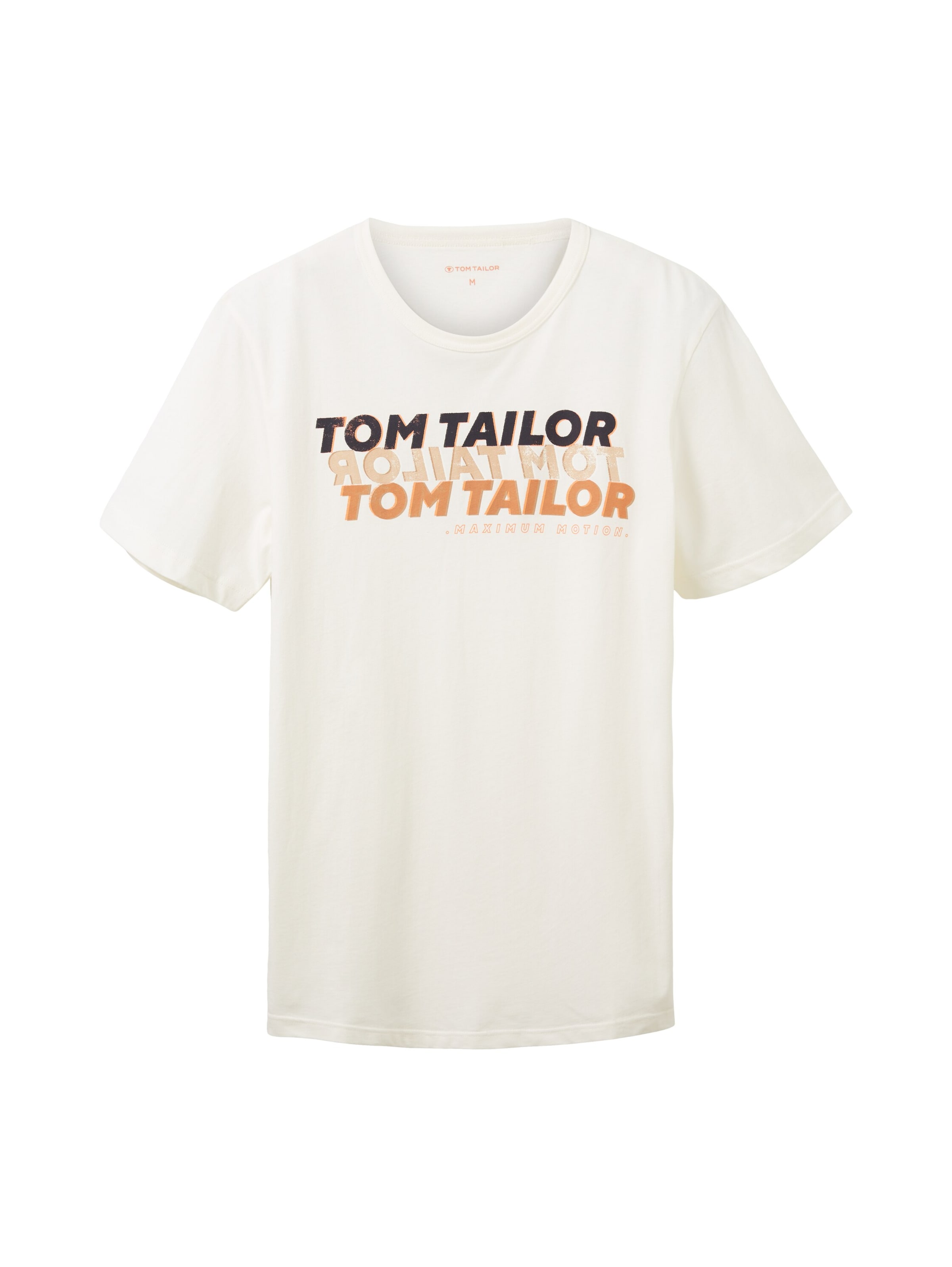 T-Shirt TOM TAILOR en blanc : devant