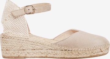 Alhamas - Sandalias con hebilla 'Alpargata Cuña 5 cm' en gris: frente