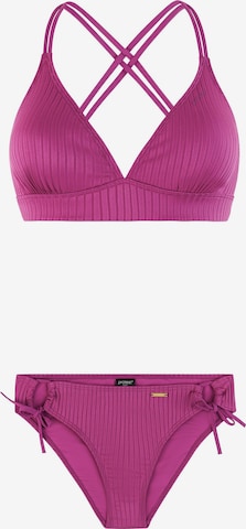 PROTEST Triangel Bikini 'PRTCosta' in Roze: voorkant