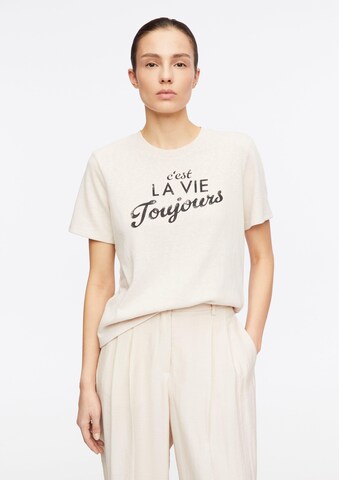 COMMA T-Shirt in Beige: Vorderseite