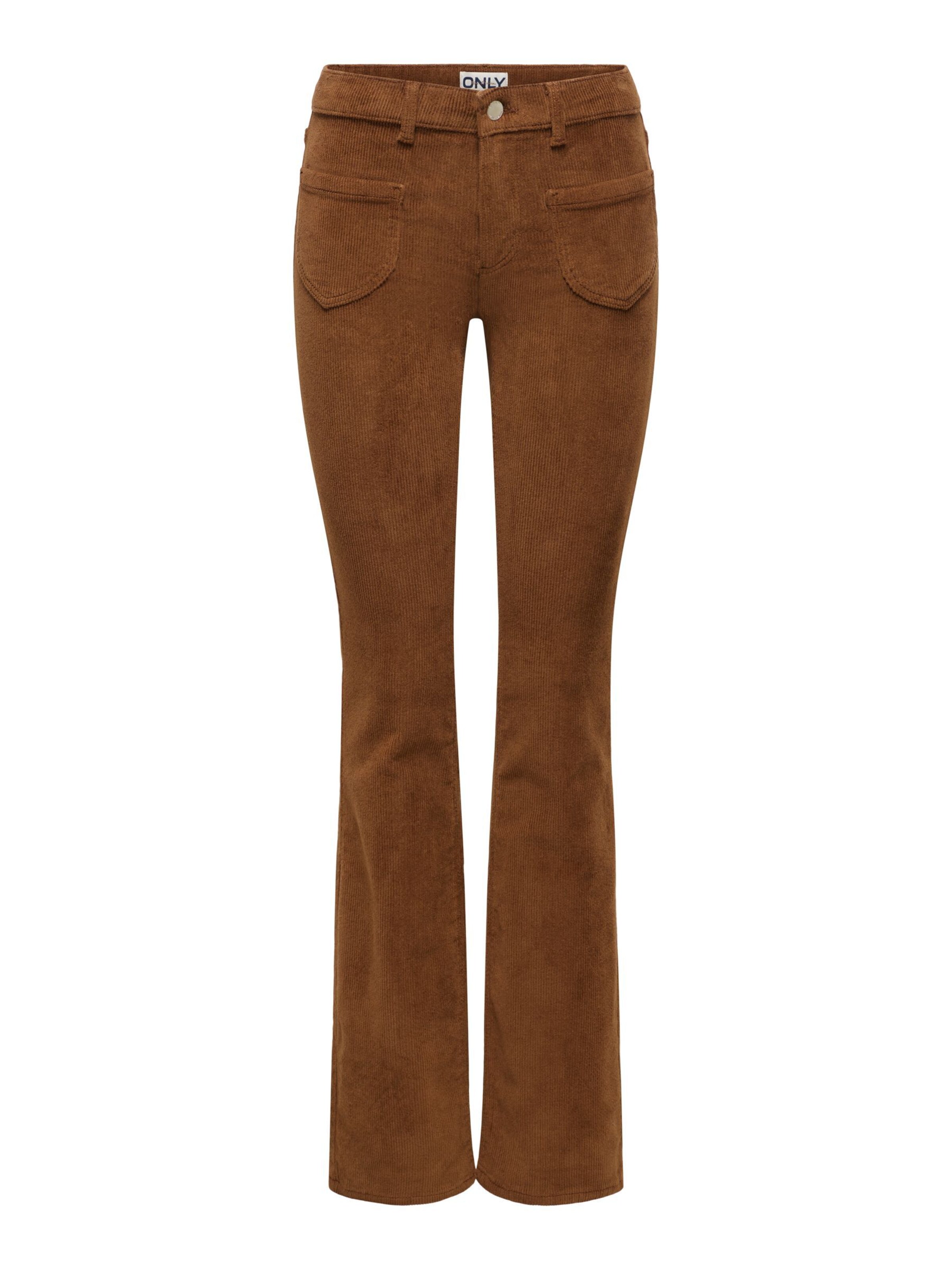 ONLY Flared Trousers 'GLOBAL' in Brown: front
