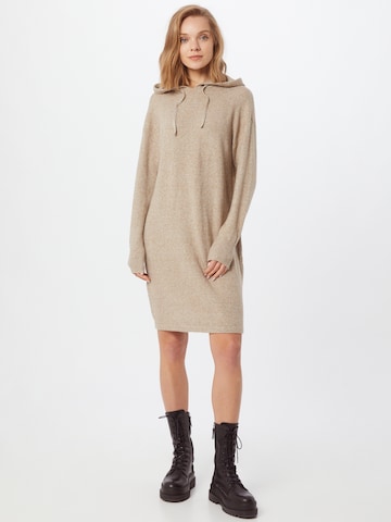 VERO MODA Knitted dress 'Doffy' in Brown