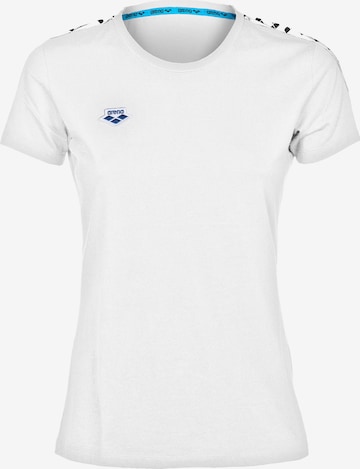 ARENA Performance Shirt 'TEAM' in White: front
