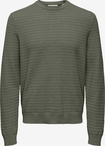Pullover 'ONSLoui' di Only & Sons in verde: frontale