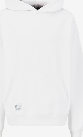 Sweat-shirt 'Logo BP Hoody' ALPHA INDUSTRIES en blanc : devant