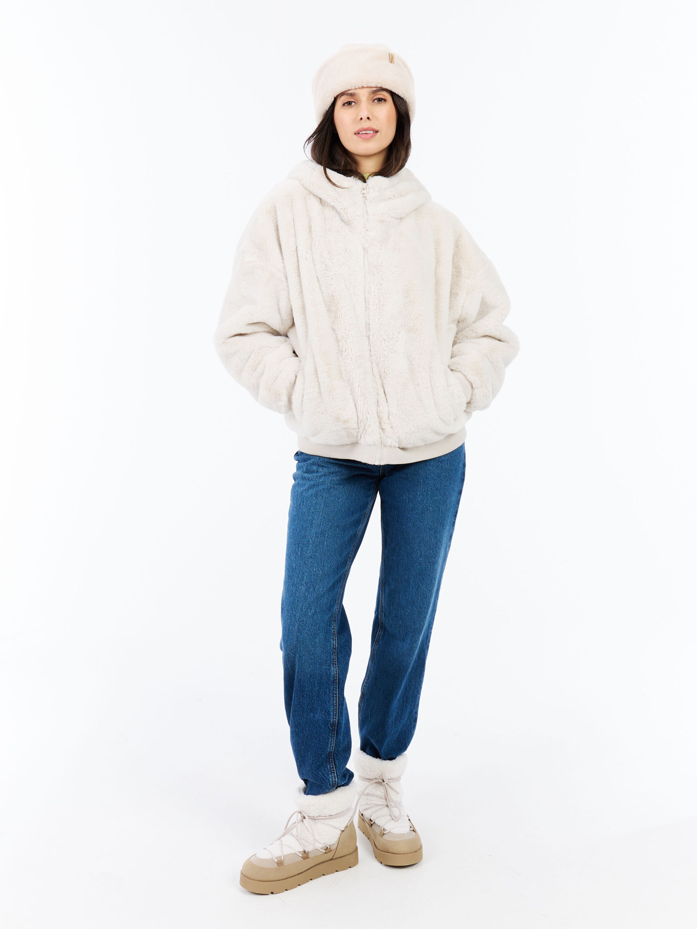 PROTEST Fleece jas 'PRTGolly' in Wit