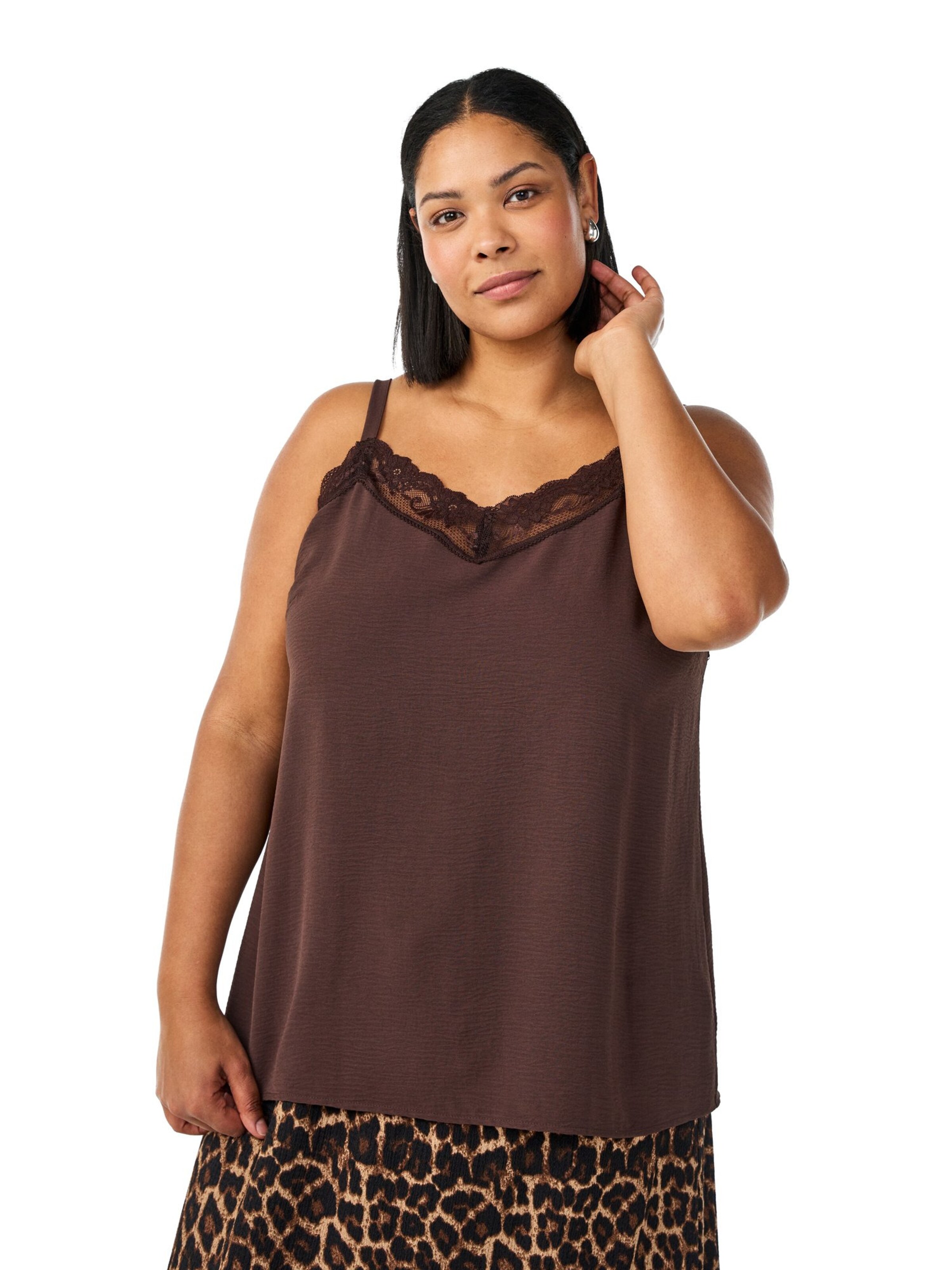 Haut 'Flkikka' Zizzi en marron