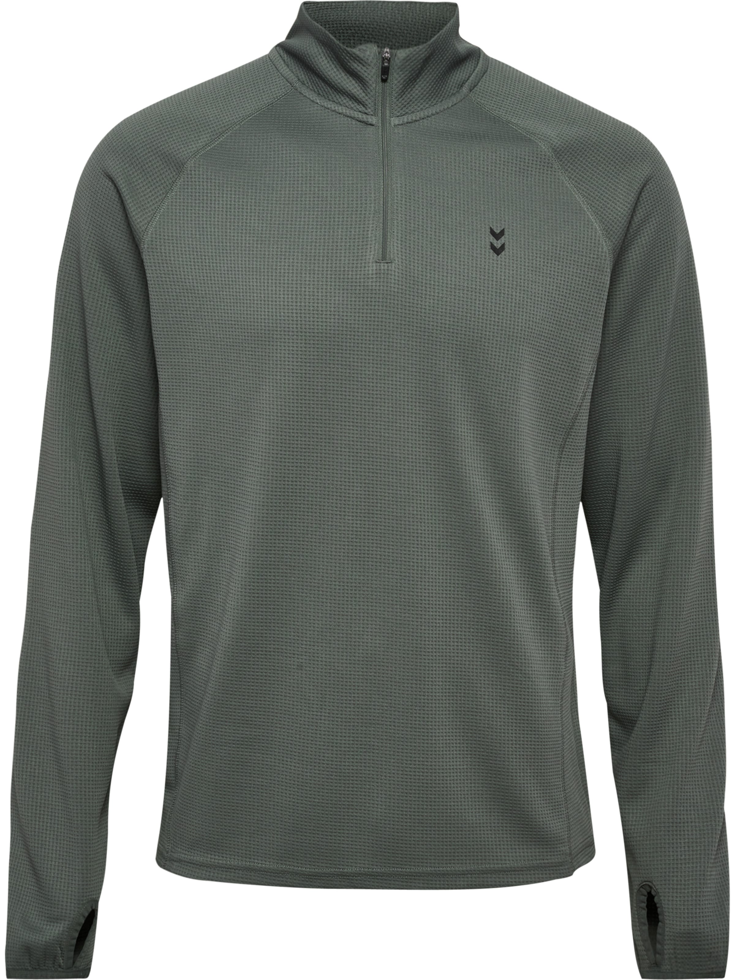 Hummel Sportsweatshirt in Grijs: voorkant