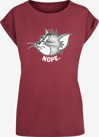 ABSOLUTE CULT Shirt 'Tom And Jerry - Nope' in Rood: voorkant