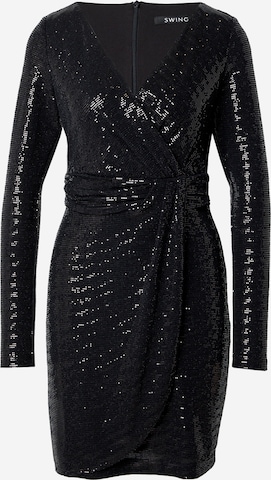 SWING Dress in Black: front