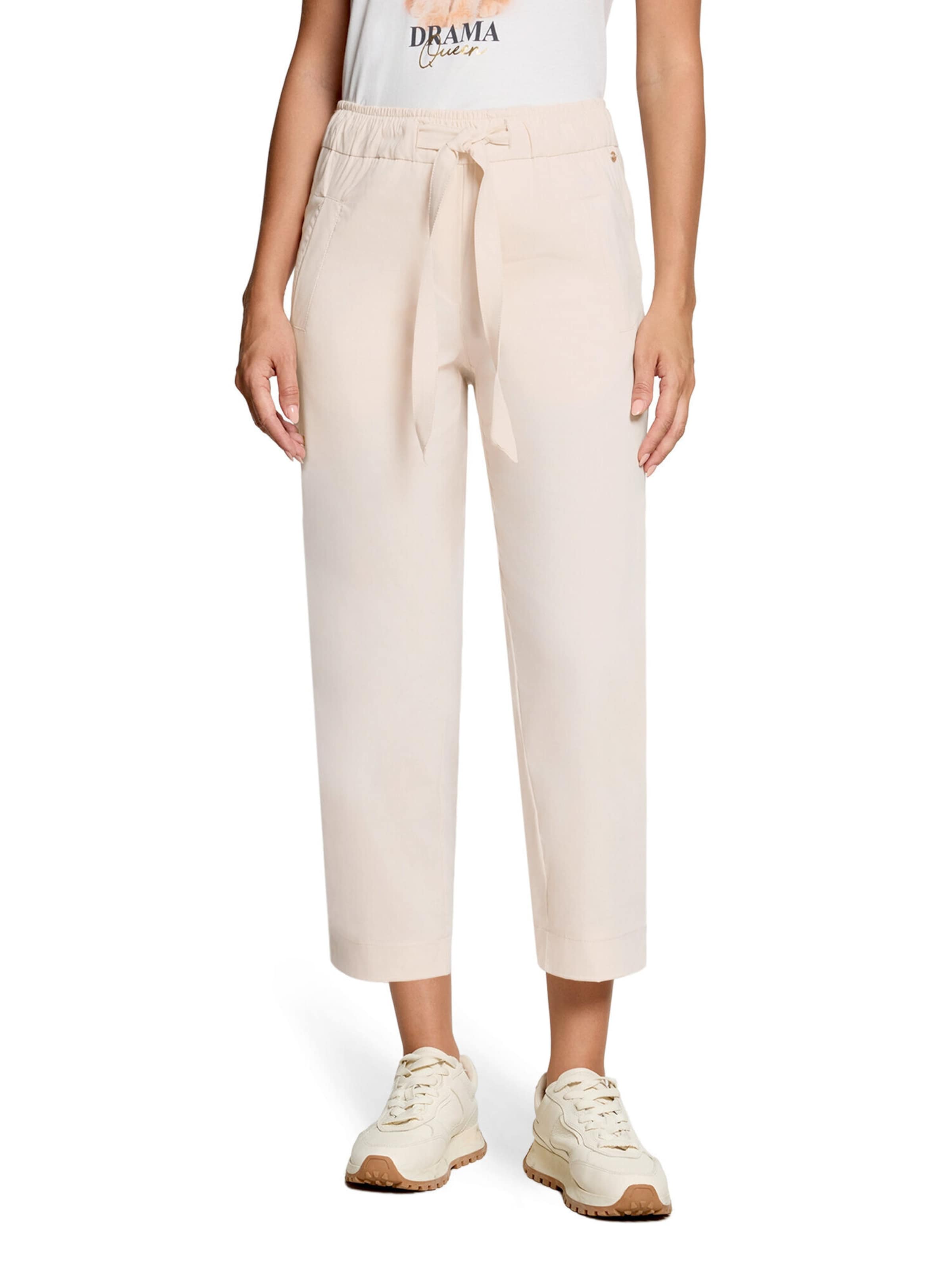 Slimfit Pantaloni con pieghe di Betty & Co in beige: frontale