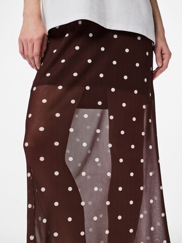 Jupe 'PCDorthea' PIECES en marron
