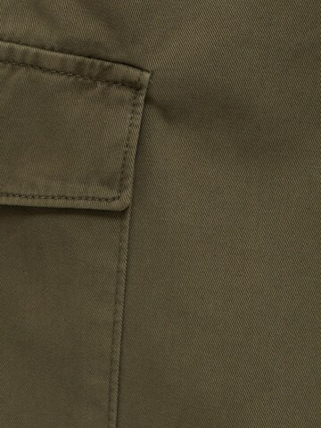 Pull&Bearregular Cargo hlače - zelena boja