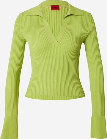 HUGO Red - Pullover 'Sharreno' em verde: frente