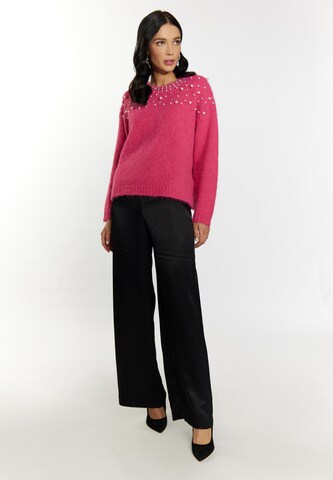 Pullover di faina in rosa