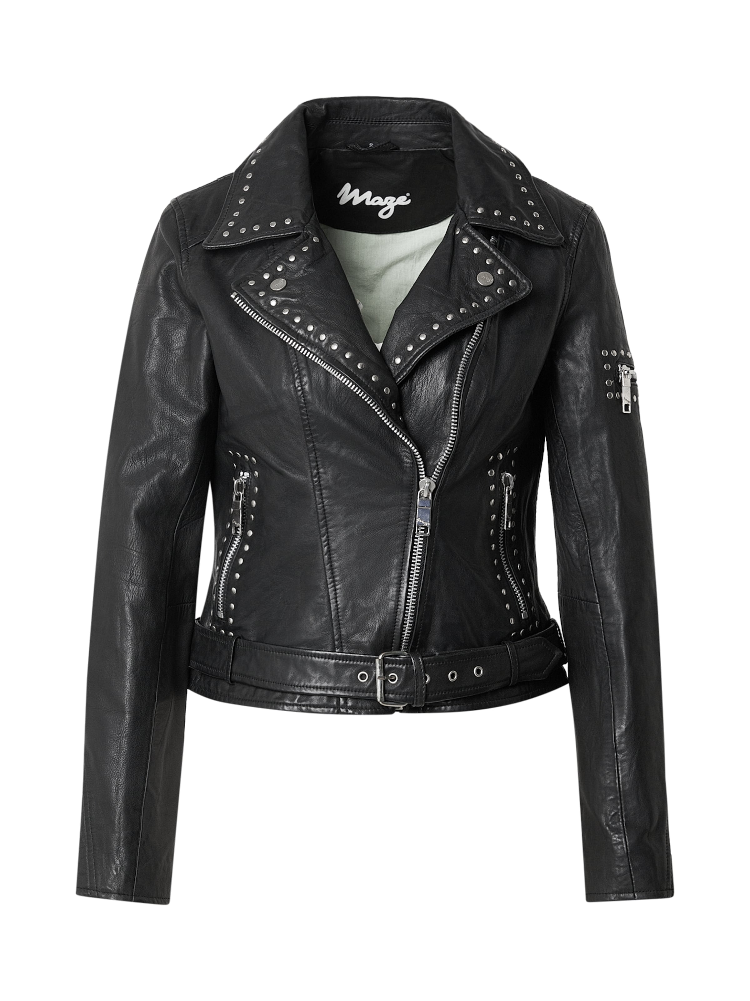 Maze Jacke in Schwarz: Vorderseite