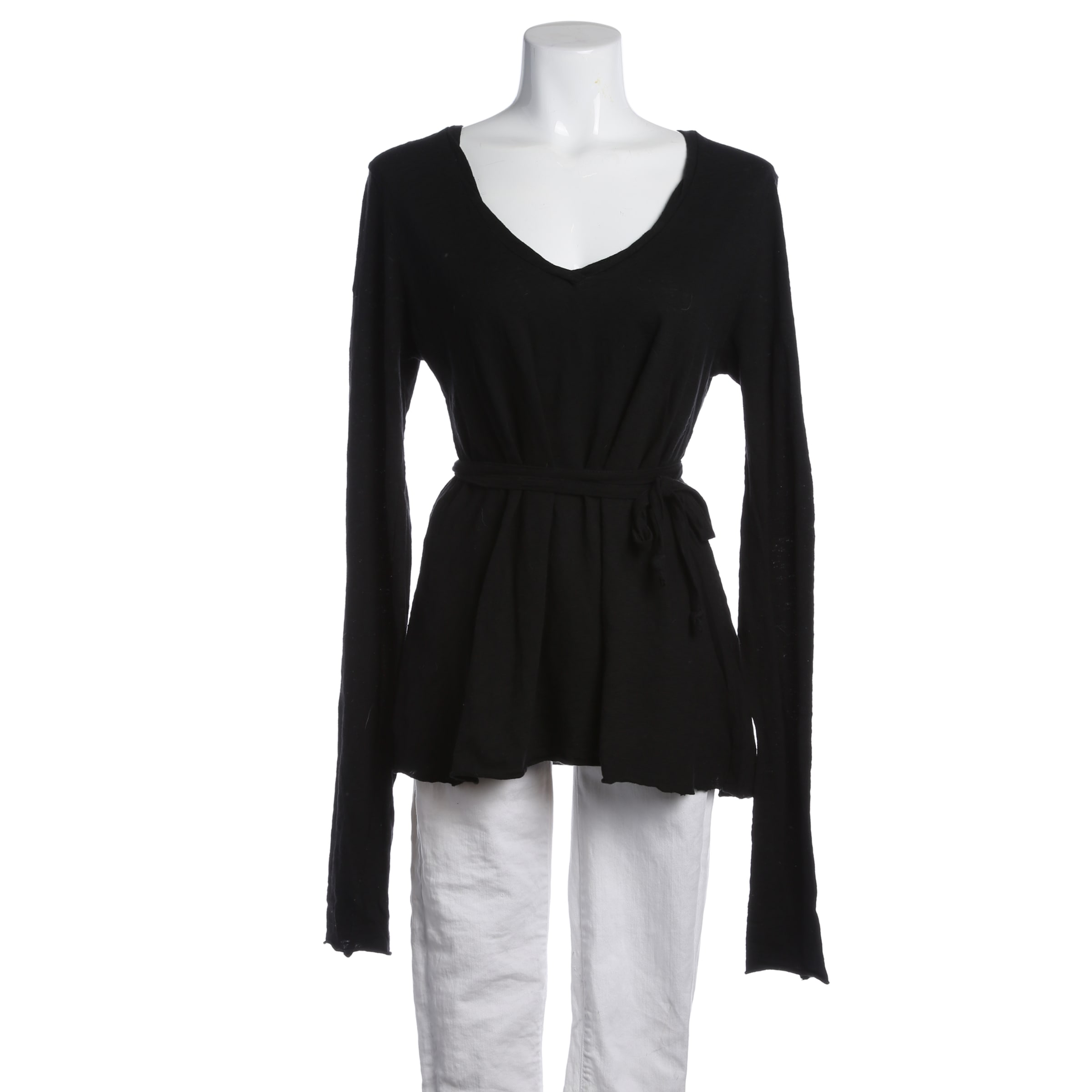 AMERICAN VINTAGE Shirt langarm M in Schwarz: Vorderseite