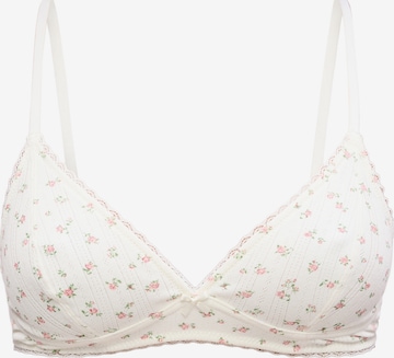 balta Lindex Marškinėliai Liemenėlė: priekis