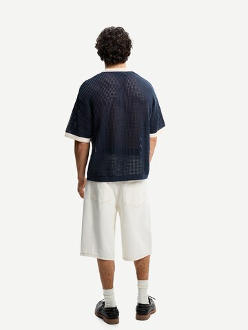 T-Shirt Bershka en bleu