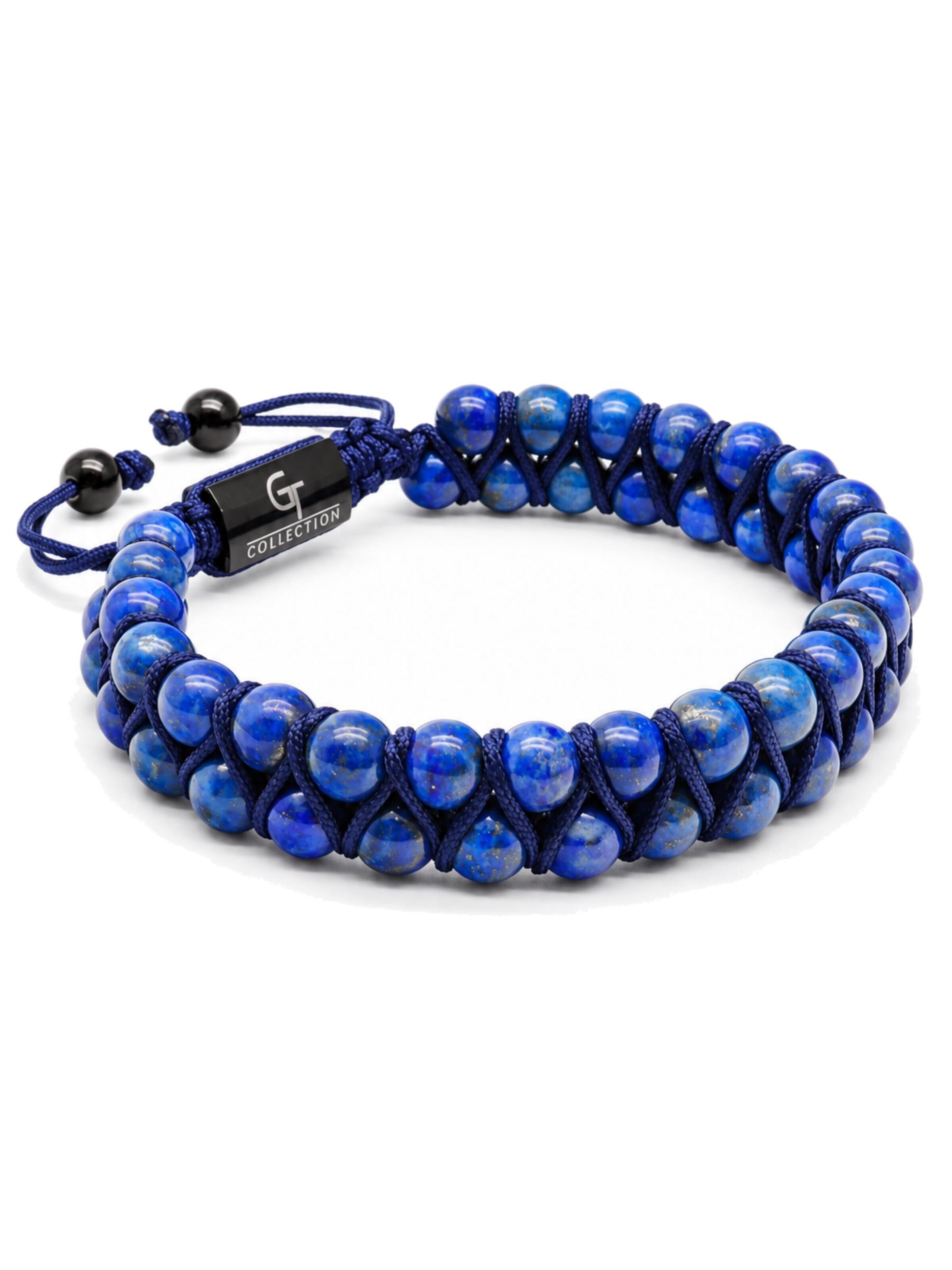 GT Collection Bransoletka 'Lapis Double-Row' w kolorze niebieski