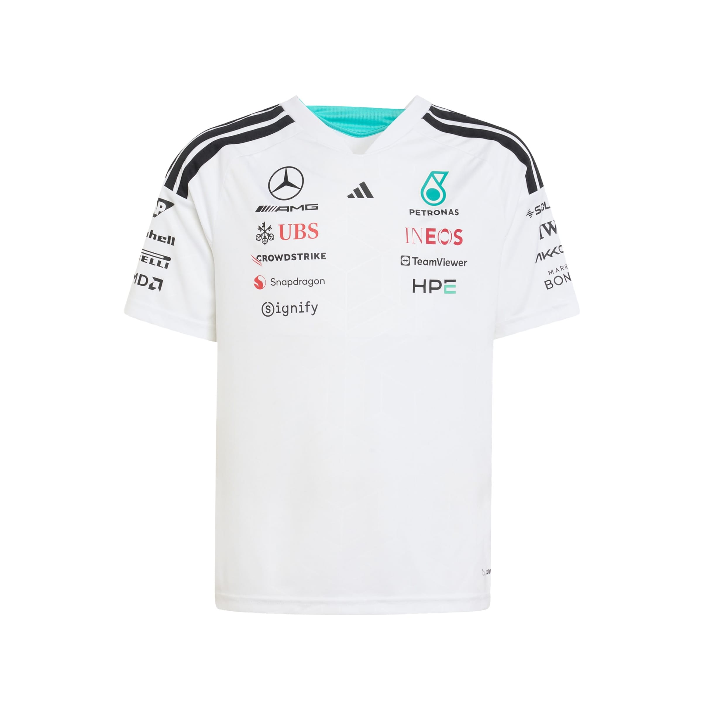 ADIDAS PERFORMANCE - Camiseta funcional 'Mercedes-AMG Petronas Formula 1 Team' en blanco: frente
