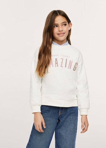 MANGO KIDS Sweatshirt 'Joia' in White: front