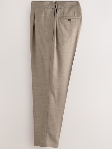 Next Slimfit Bandplooibroek in Beige