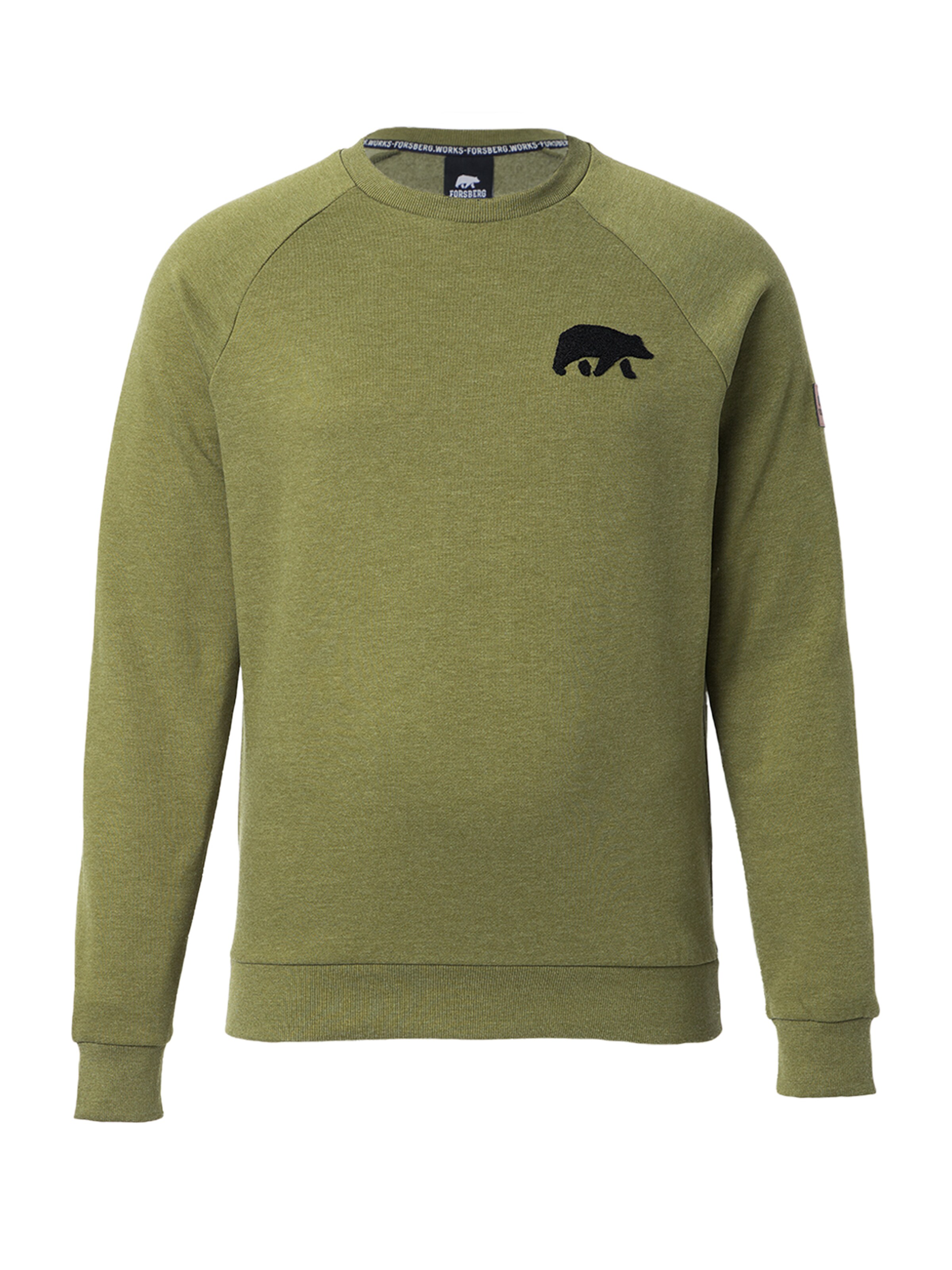 FORSBERG Sweatshirt 'mit Frottee Logo' in Green