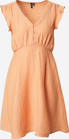 Robe d’été 'VMFLORA OLGA' VERO MODA en orange : devant