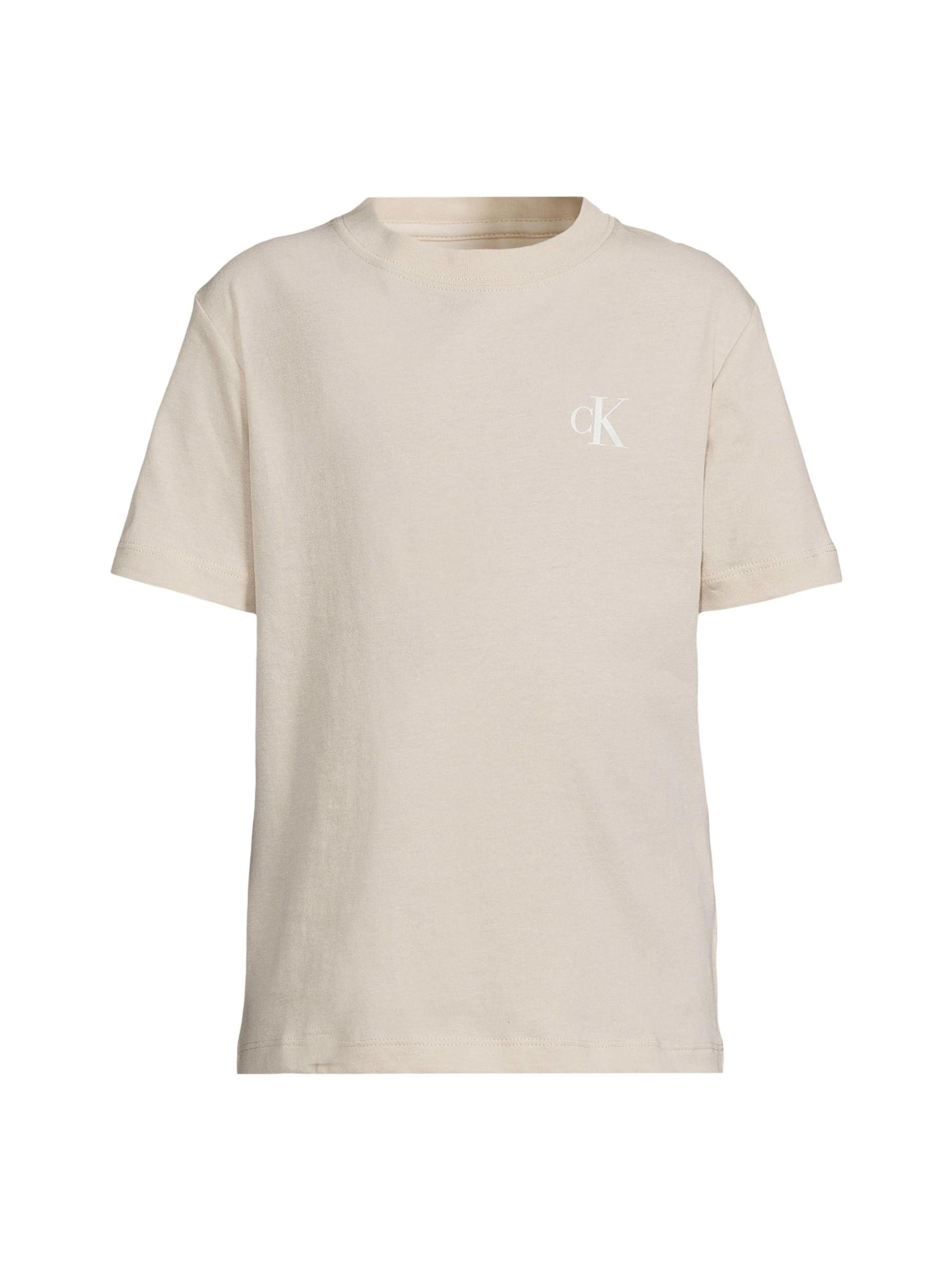 T-Shirt 'MONOGRAM TOP' Calvin Klein Kids en beige : devant
