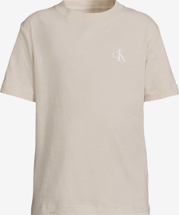 T-Shirt 'MONOGRAM TOP' Calvin Klein Kids en beige : devant