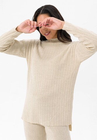 Pullover di Jimmy Sanders in beige: frontale