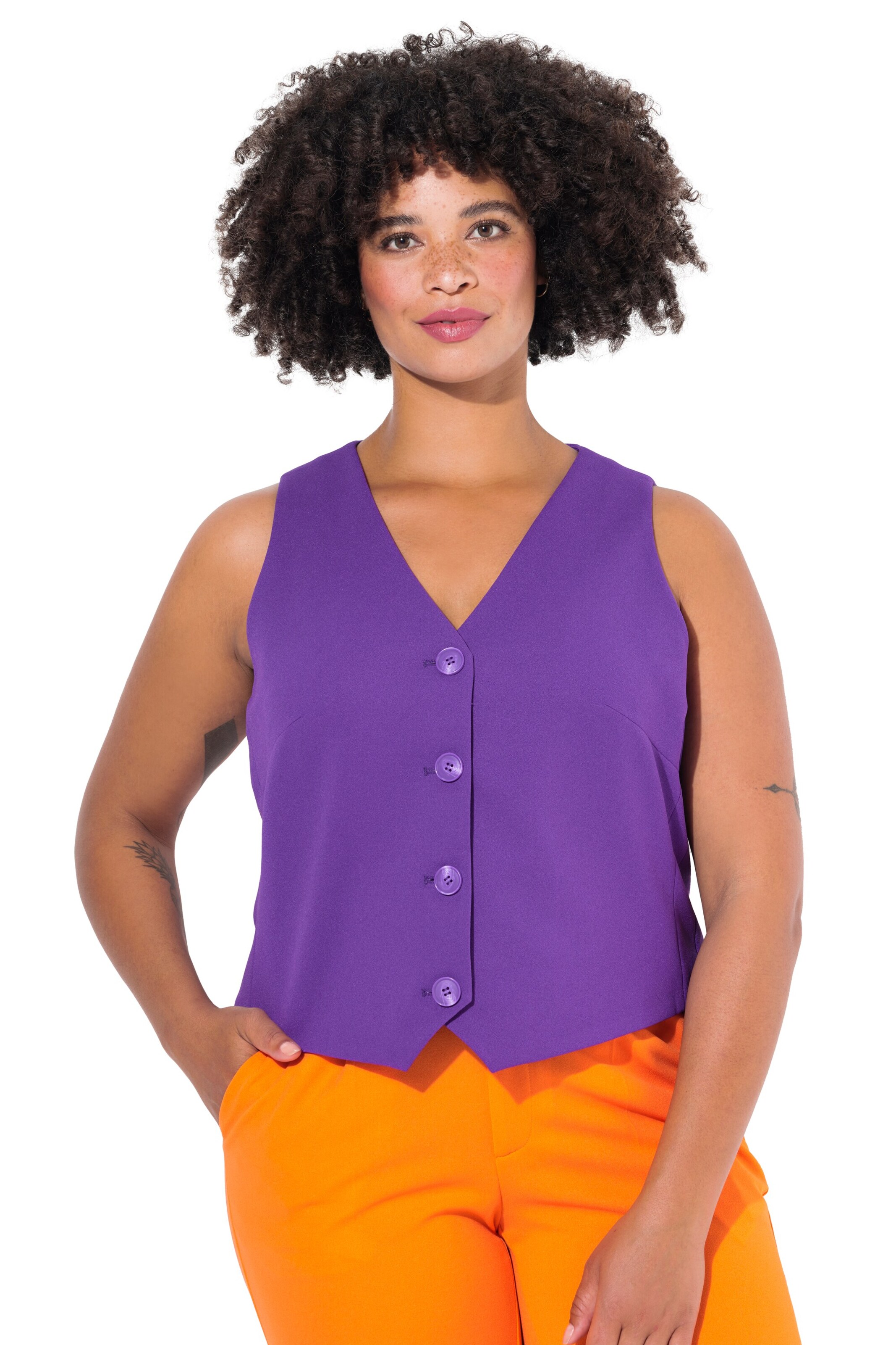 Angel of Style Weste in Lila: Vorderseite