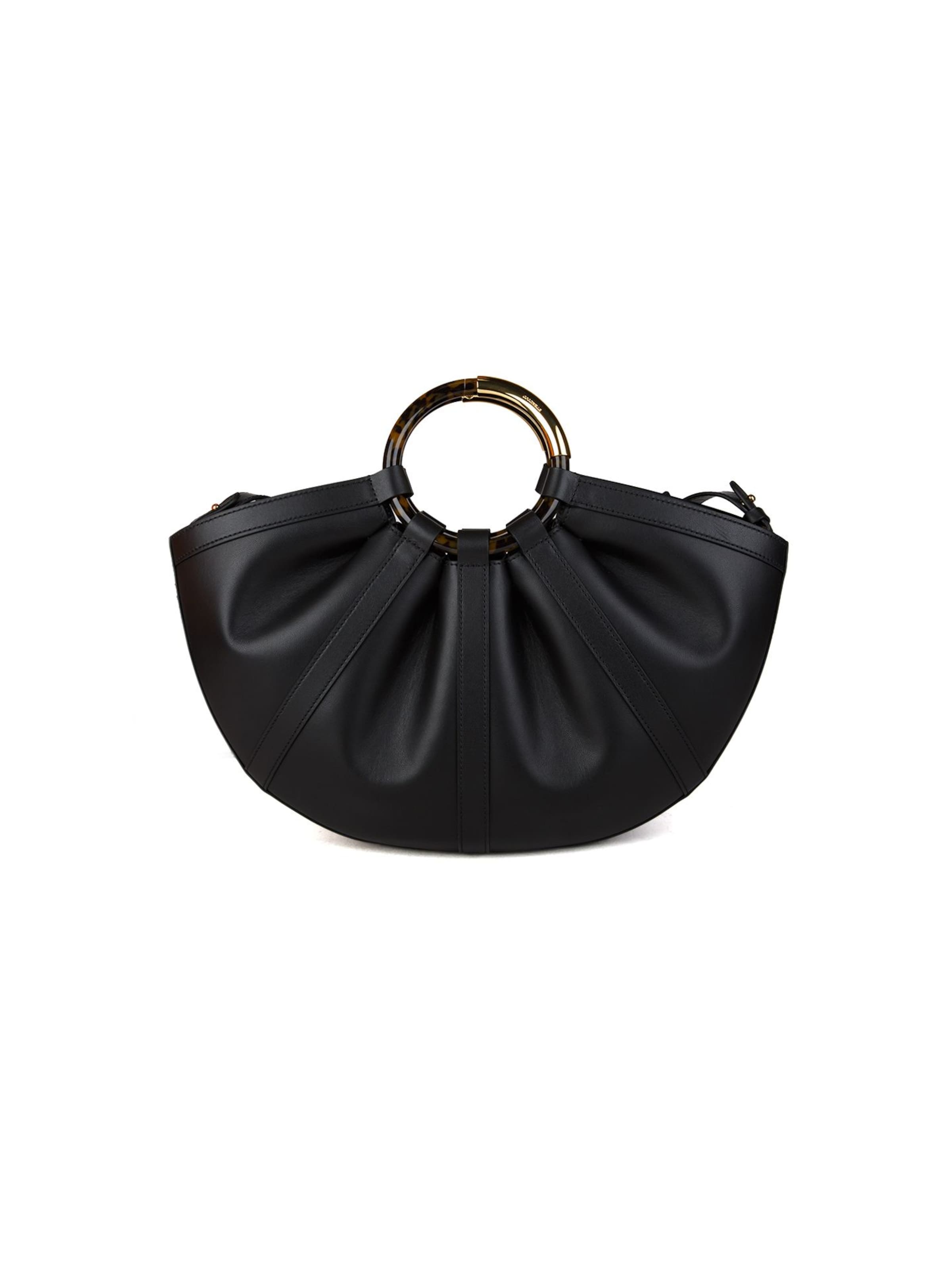 Sacs à main 'Coccinelle Shell Handbag Smooth Leather' Coccinelle en noir : devant
