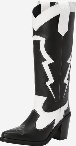 HUGO Cowboy Boots 'Miley' in Black: front